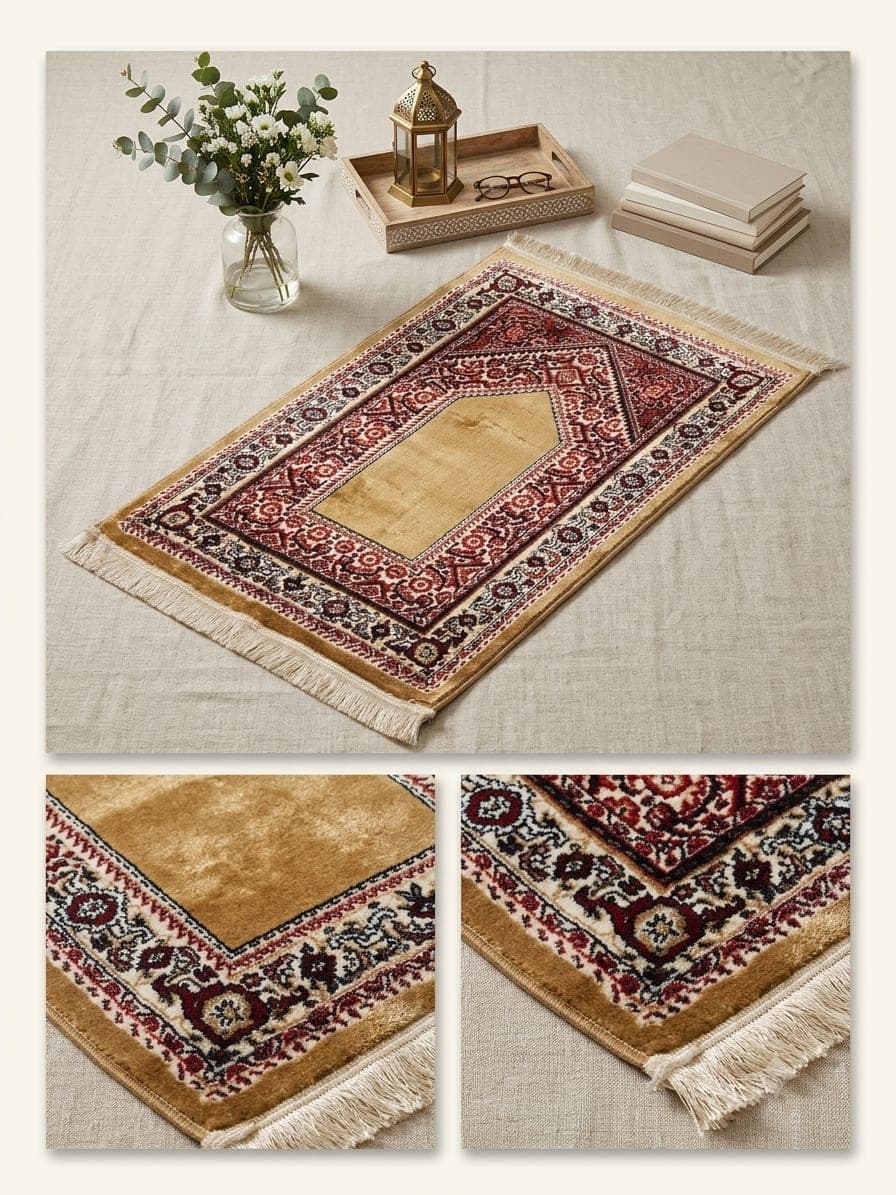 Granet Mustard Gold Arch Prayer Mat