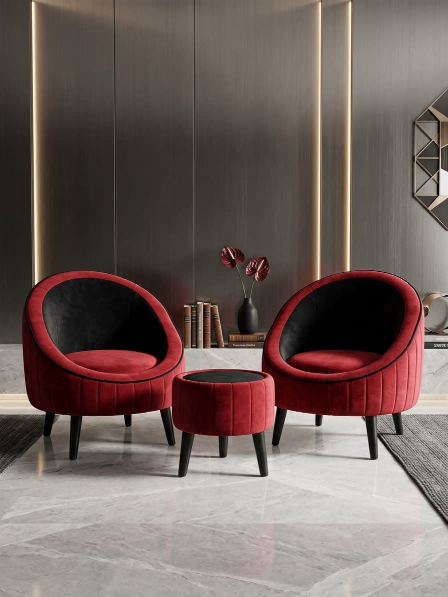 Round Tub Chair & Table Set