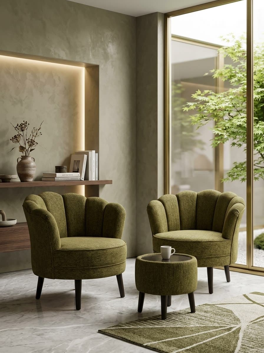 Petal Back Chair & Table Set