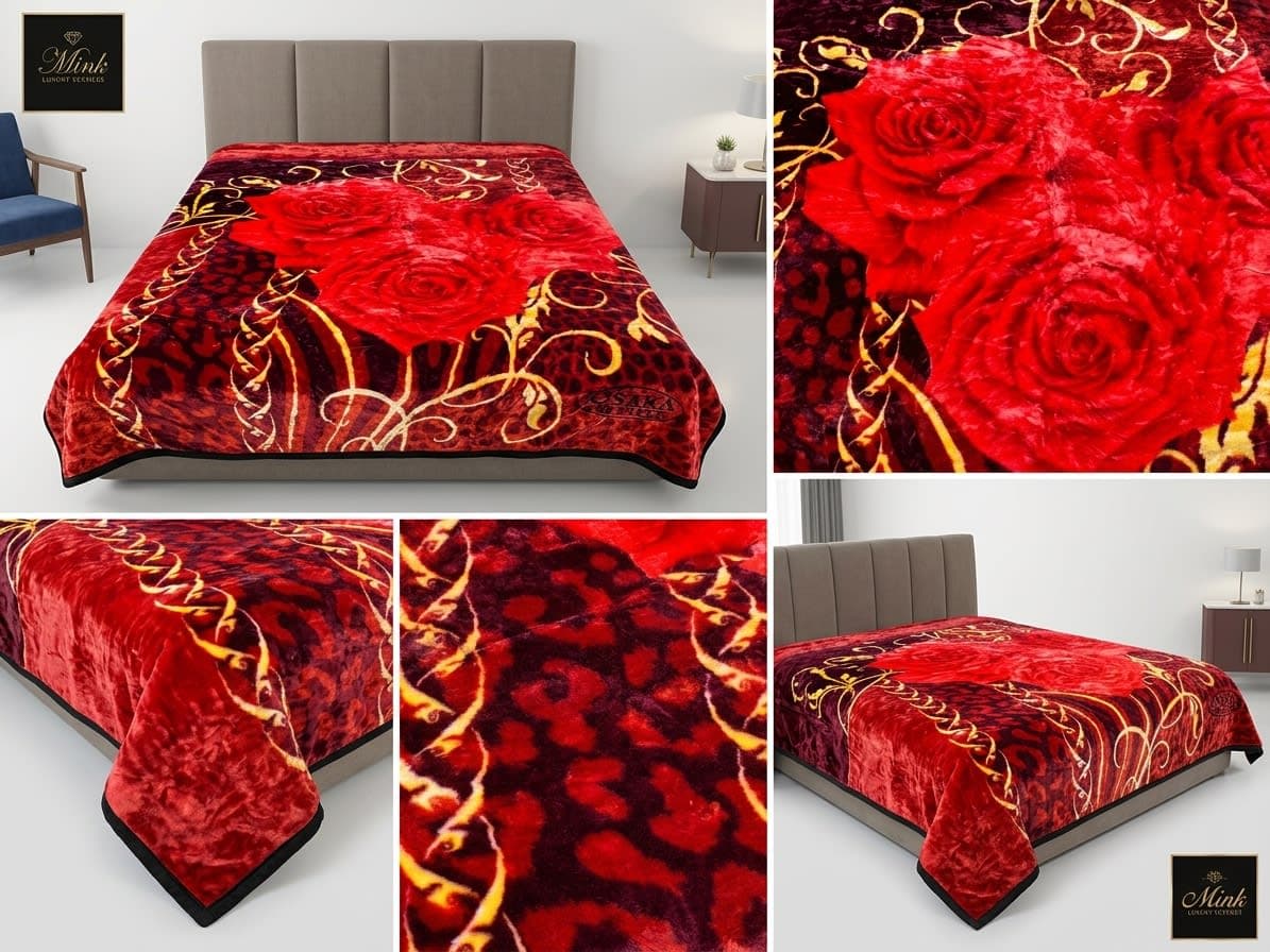 C-Blanket Royal Blue Rose Lattice