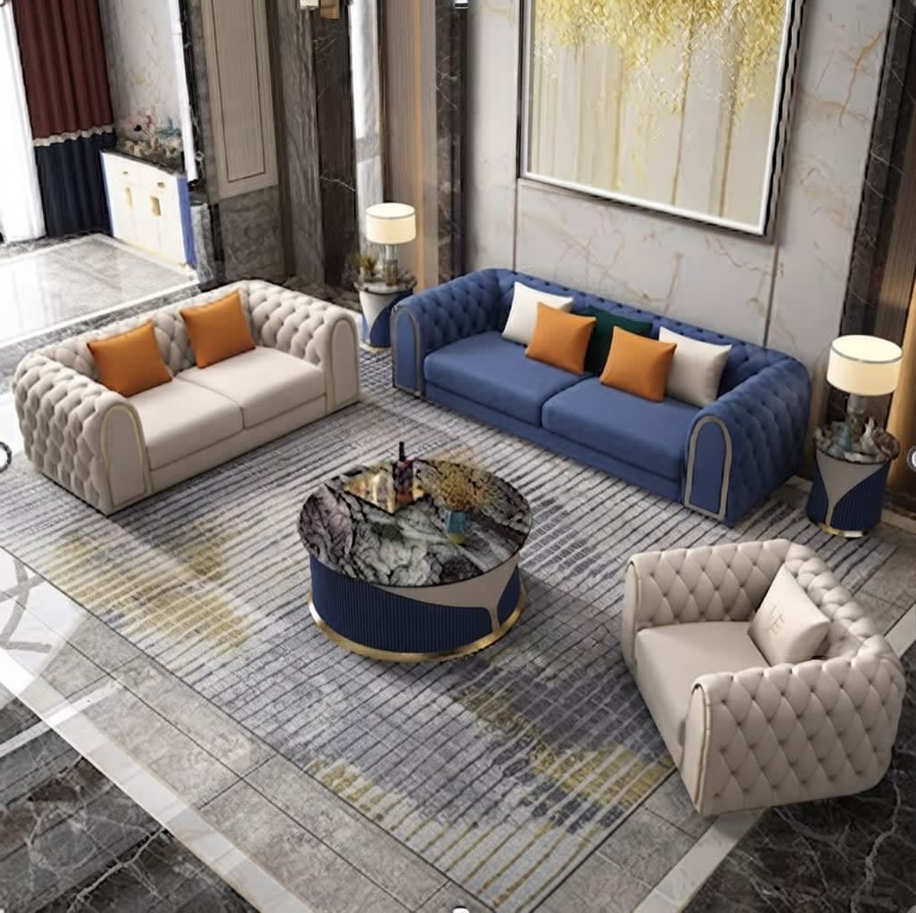 Regal Two-Tone Sofa Set