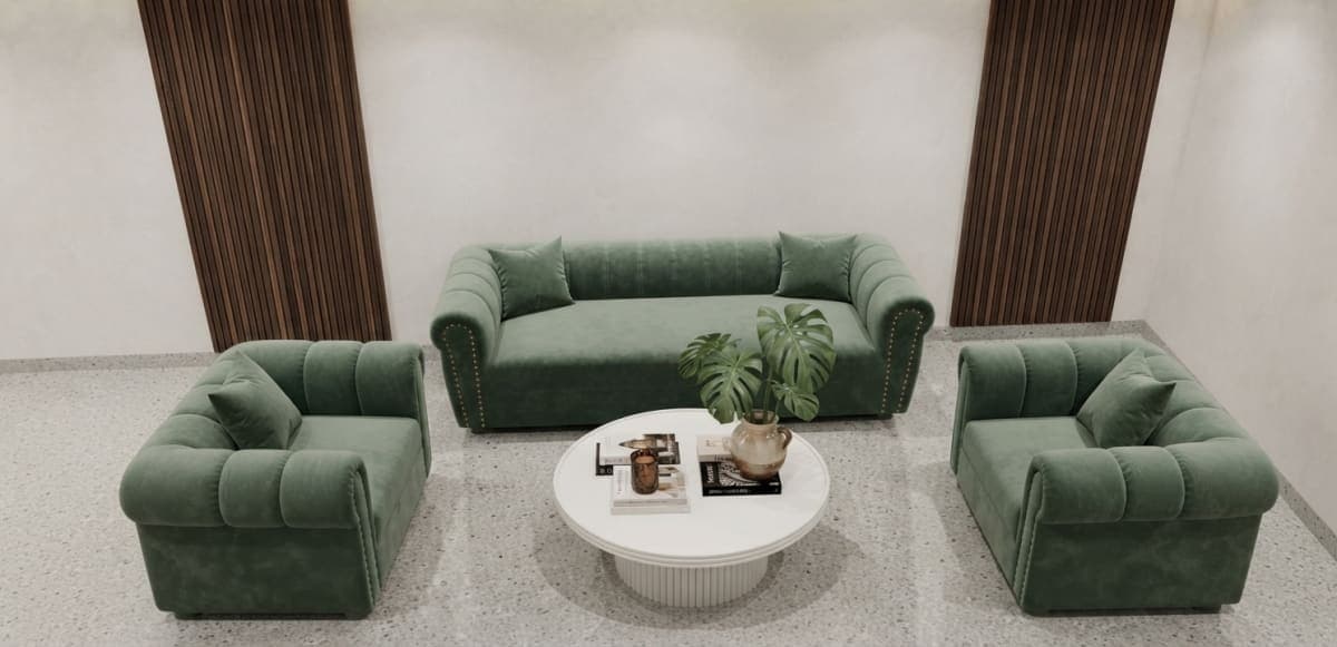 Sage Chesterfield Sofa Set