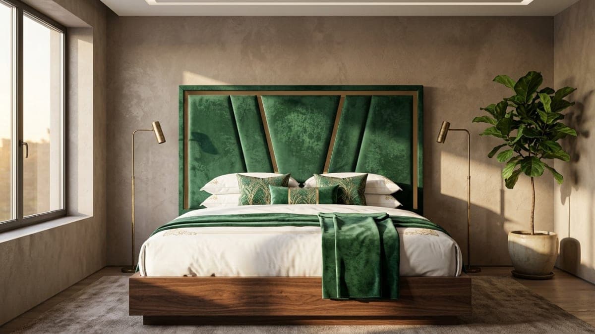 King Bed — Meridian Emerald