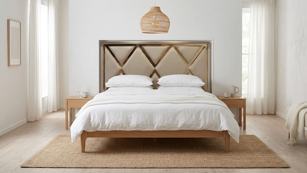 King Bed — Trellis Ivory