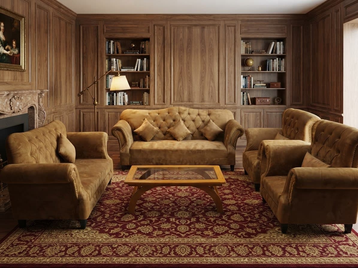 Chesterfield Amber Sofa Set