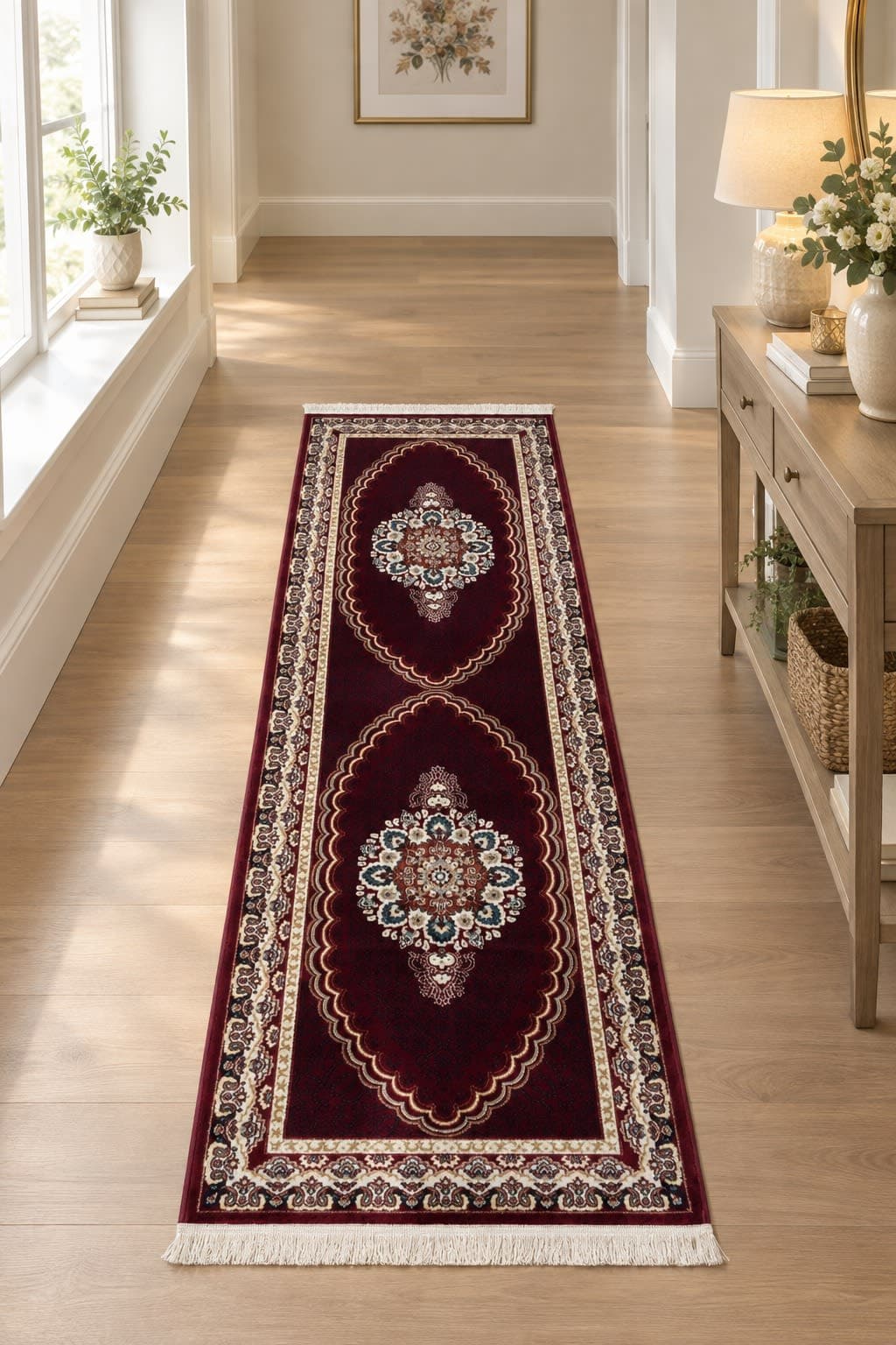 Ruby Twin Medallion Garnet Runner