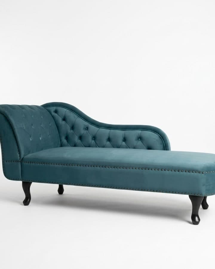 Dewan 3 Seater – Seafoam Diamond-Tuft Chaise