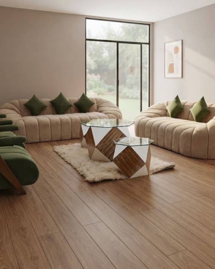 Wooden Lake Ring Sofa Set
