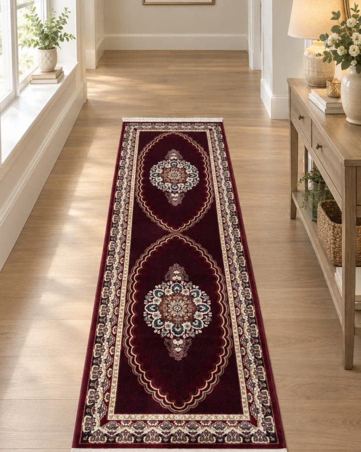 Ruby Twin Medallion Garnet Runner